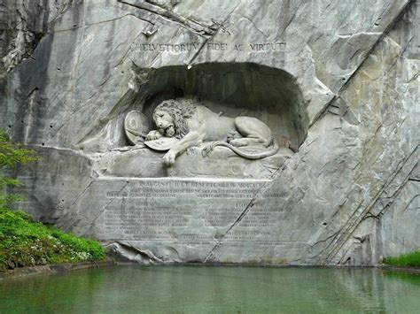 The Lion Monument, or the Lion of Lucerne, is a rock relief in Lucerne ...