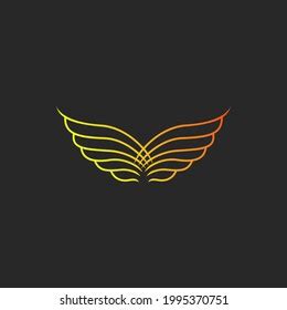 Golden Wings Icon Logo Design Vector Stock Vector (Royalty Free ...