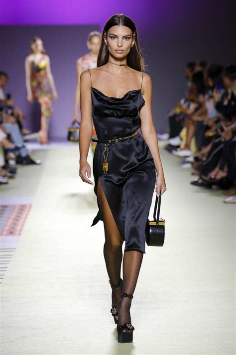 Emily Ratajkowski walks the runway at Versace Fashion Show during Milan ...