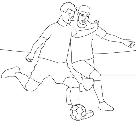 Two Football Players coloring page - Download, Print or Color Online for Free