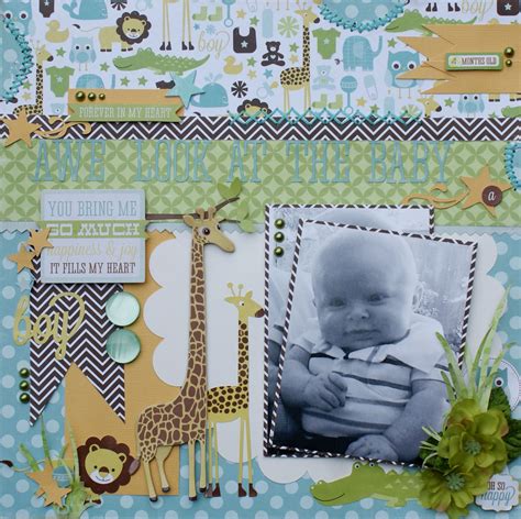 Layout: Baby Boy | Baby boy scrapbook, Baby boy scrapbook layouts, Boy scrapbook layouts