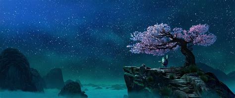 Peach Tree Hill I. by minikahona on deviantART | Kung fu panda, Master oogway, Panda background