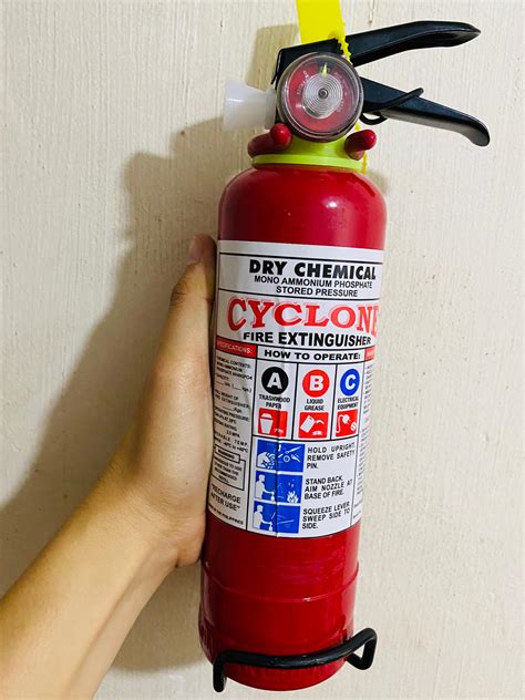 Fire Extinguisher ABC 1LB Dry Chemical 1 lb Portable Car CYCLONE Brand | Lazada PH