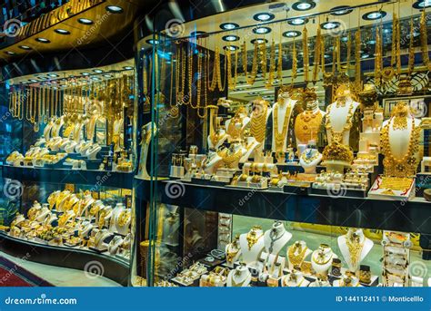 Show Window of a Jewelry Store in Dubai Gold Souk Editorial Photo ...