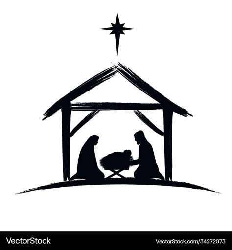 Nativity Silhouette Vector