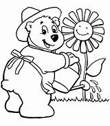 Kids Gardening Coloring Pages  Coloring Home sketch template