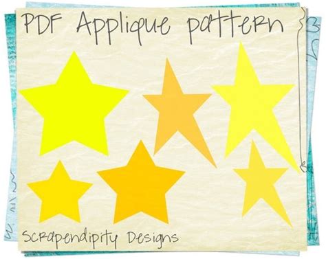 Star Applique Template Primitive Star Applique Pattern / DIY