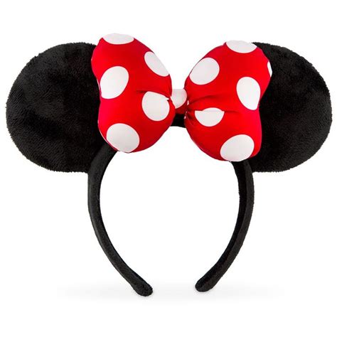 Minnie Mouse Satin Polka Dot Bow Ear Headband – Red | shopDisney in ...