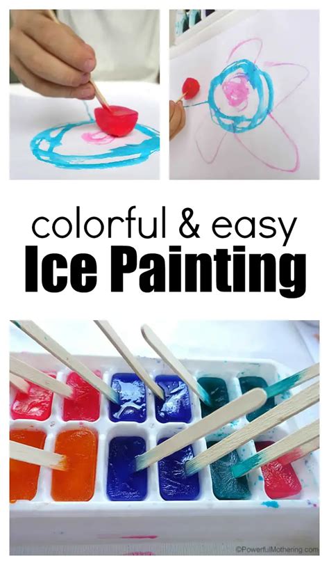 Ice Painting Art for Toddlers and Preschoolers