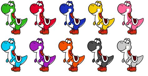 Classic Yoshi Colors by KoopshiKingGeoshi on DeviantArt