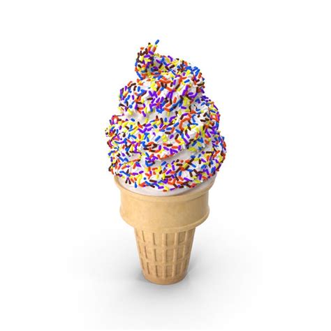 Ice Cream Cone with Sprinkles by PixelSquid360 on Envato Elements