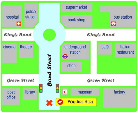 English Active Learning International School: Giving Directions Map (7th grade)