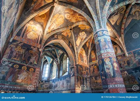 Medieval Frescoes in Chapel of the Holy Trinity at Lublin Castle, Poland Editorial Stock Image ...