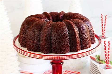 Ridiculously Easy Peppermint-Glazed Red Velvet Bundt Cake - The Café Sucre Farine