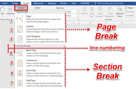 How to Insert Page-Section Break in Microsoft Word 2016 - wikigain