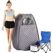 Single Person Sauna, PortableSauna Full Body for Home Spa, Sauna Tent with Steamer 2.6L ...