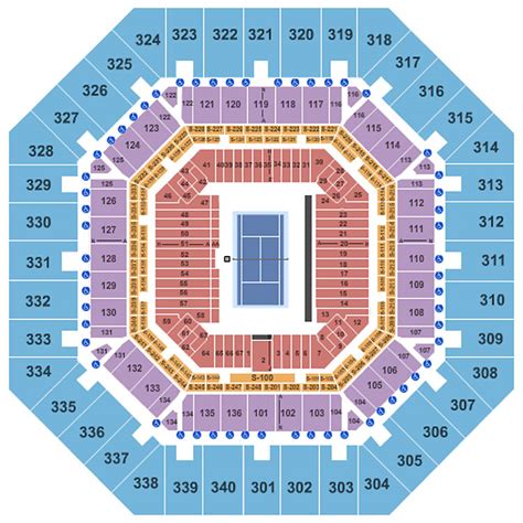 Arthur Ashe Stadium Seating Chart | Arthur Ashe Stadium | Flushing, New ...