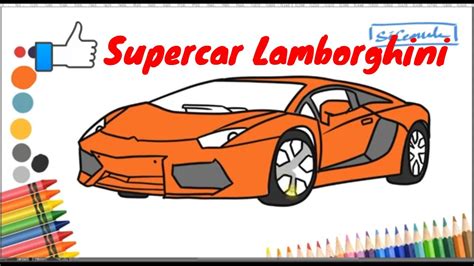 Mobil Balap Lamborghini Menggambar dan Mewarnai Mobil Supercar ...