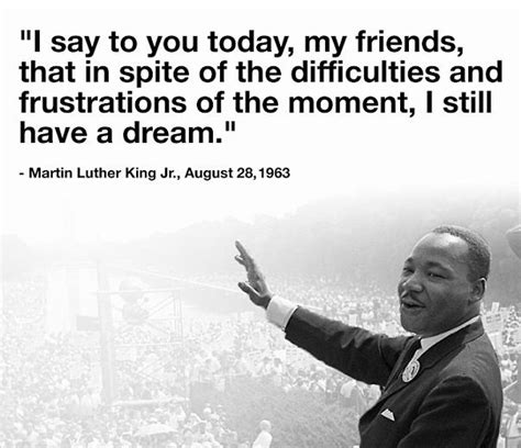 martin luther king on stage with quote about what your dream is and how to use it