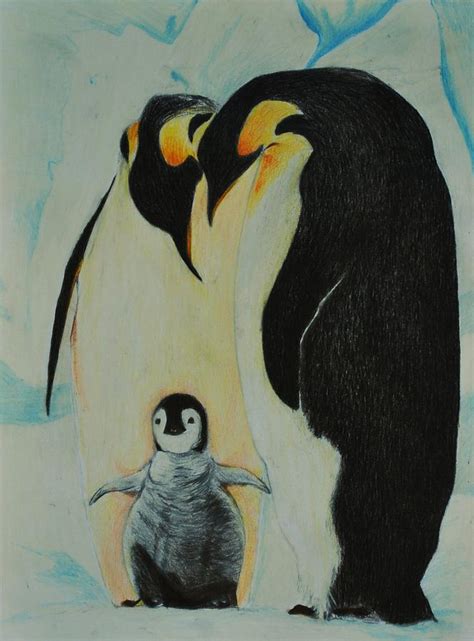 Penguin Family Drawing