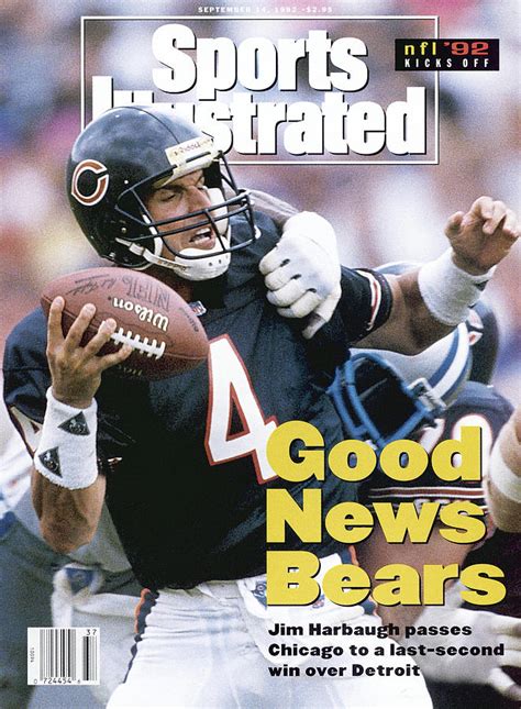 Chicago Bears Qb Jim Harbaugh... Sports Illustrated Cover by Sports ...