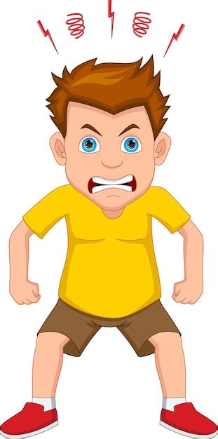 Angry boy cartoon | Premium AI-generated vector