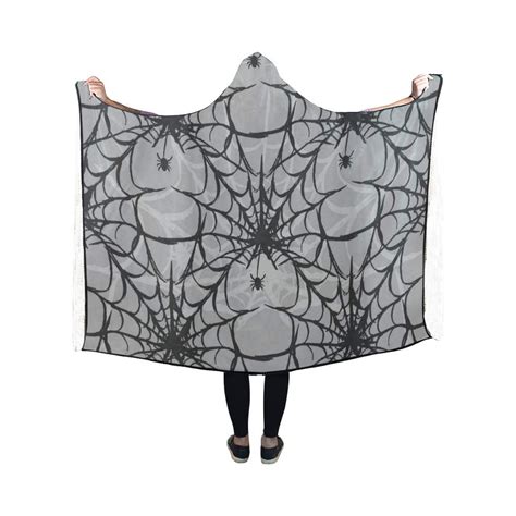 HATIART Hooded Blanket Cobweb and Spider Fashion Pilling Polar Fleece ...