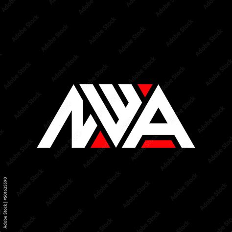 NWA triangle letter logo design with triangle shape. NWA triangle logo design monogram. NWA ...