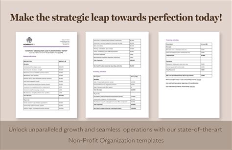 Nonprofit Organization Cash Flow Statement Report Template in Word, PDF ...