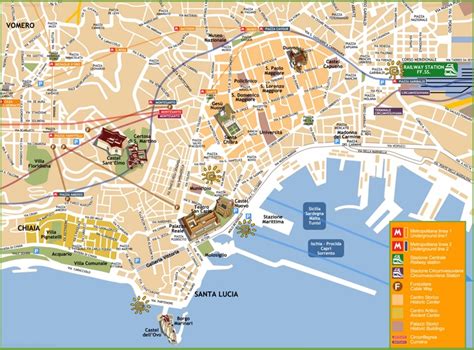 Naples tourist attractions map - Ontheworldmap.com