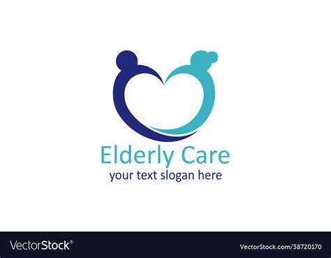 Elderly care logo design best logo Royalty Free Vector Image