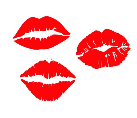 Lips Kiss Silhouette Girly Free Svg File Clipart Image Svg Heart | The ...