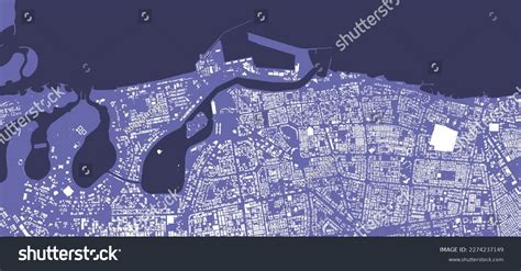 Detailed Vector Map Poster Sharjah City Stock Vector (Royalty Free ...