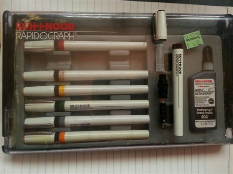 Koh-I-Noor Rapidograph drafting pen set. Totally untouched, never ...