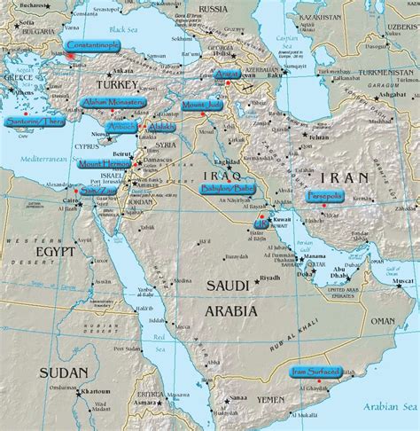 Map of ancient sites of the Near/Middle East - Lovers quarrel with the ...