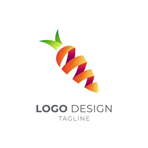 Premium Vector | Abstract carrot logo design template