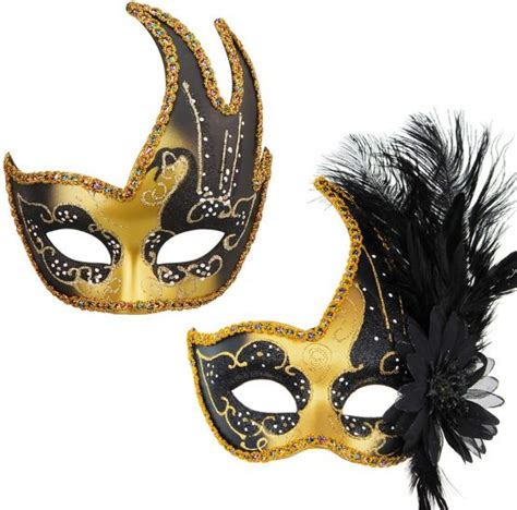 2 Pack Mardi Gras Venetian Ball Mask Couple Masquerade Mask Set Party Costume Accessory (8) – TopToy