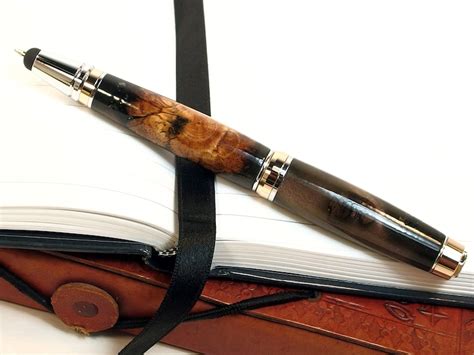 Hybrid Pen Stylus With Pine Burl Cast in Acrylic in Gold and - Etsy