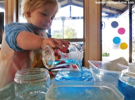 Learn with Play at Home: Toddler Inside Water Play Activity