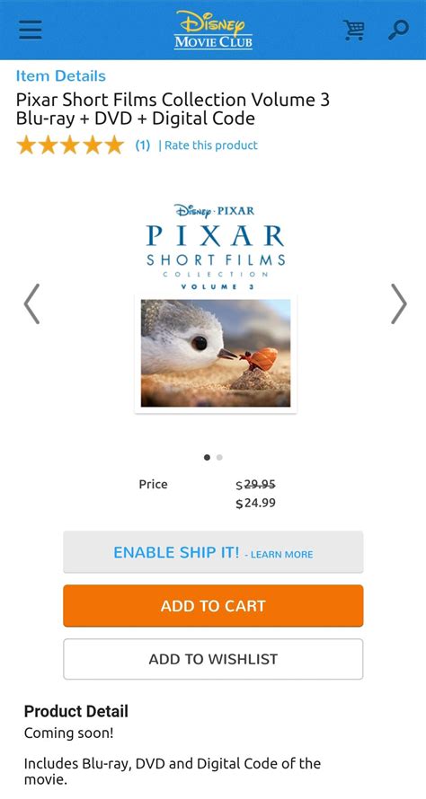 Pixar Short Films Collection: Volume 3 - Pixar Post Forum