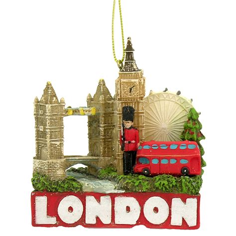 London Skyline and Landmarks Christmas Ornament