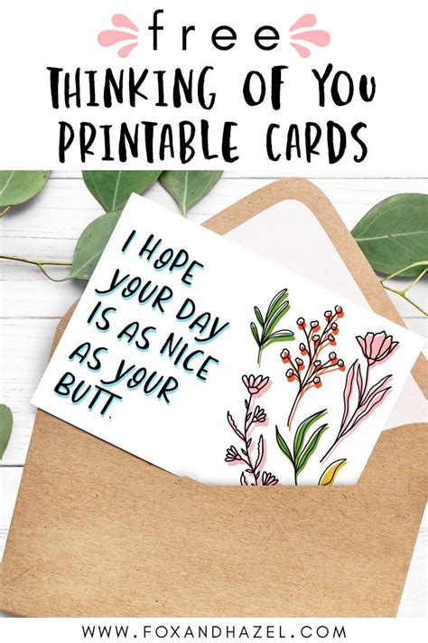 Printable Thinking Of You Cards