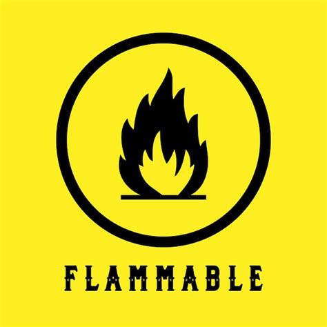 Premium Vector | Flammable symbol