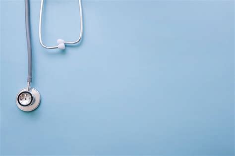 Premium Photo | Doctor's stethoscope with blue background