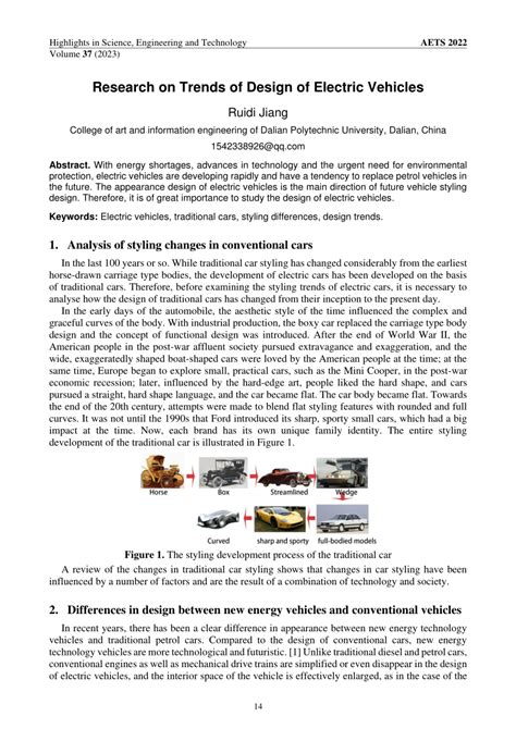 (PDF) Research on Trends of Design of Electric Vehicles