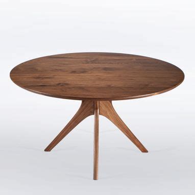 Custom Made Round Walnut Table, Mid Century Modern Dining Table, Solid ...