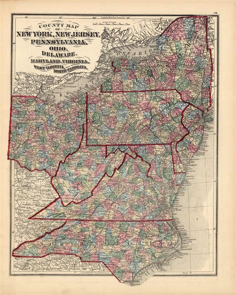 Map Of New York Pennsylvania And Ohio - Elaina Mariellen