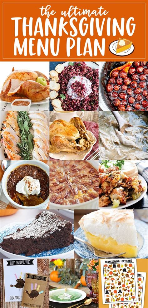 Thanksgiving Menu Planner - Julie's Eats & Treats