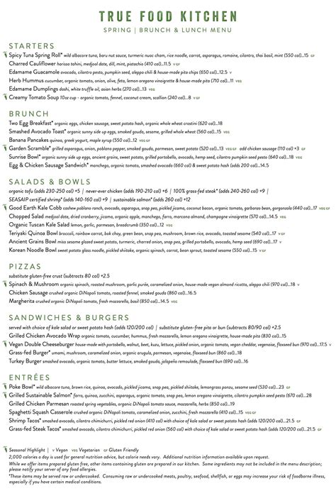 True Food Kitchen Menu With Prices (Updated: February 2024)