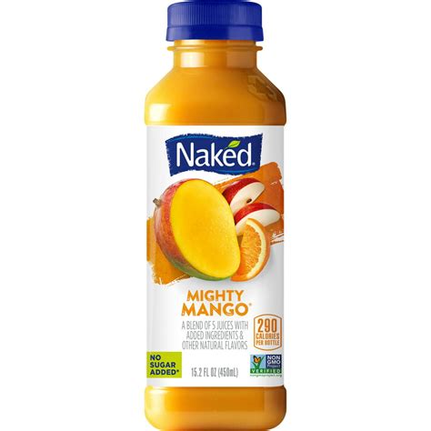 Naked Juice Fruit Smoothie, Mighty Mango, 15.2 oz Bottle - Walmart.com ...